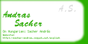 andras sacher business card